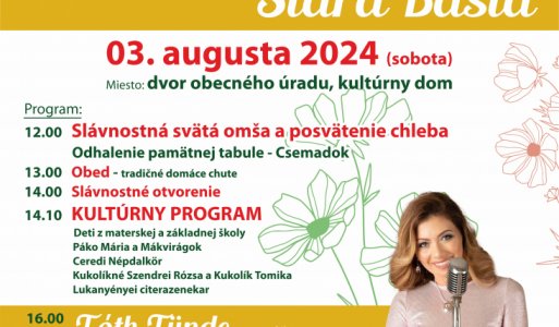 Deň obce Stará Bašta - Falunap Óbást